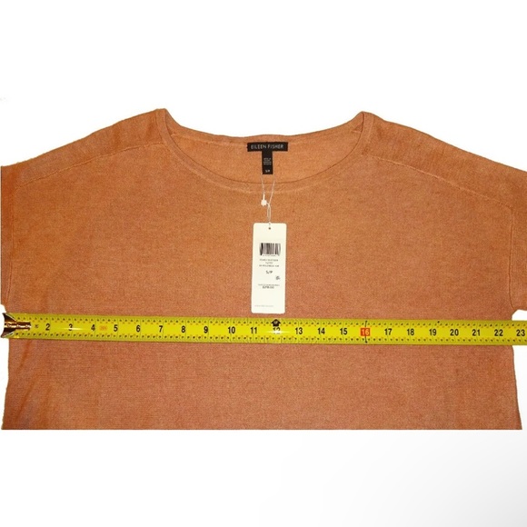 $218 Eileen Fisher Merino Wool Kissed Top Small 6 8 VINTAGE Aztec Brown NWT - Picture 4 of 11